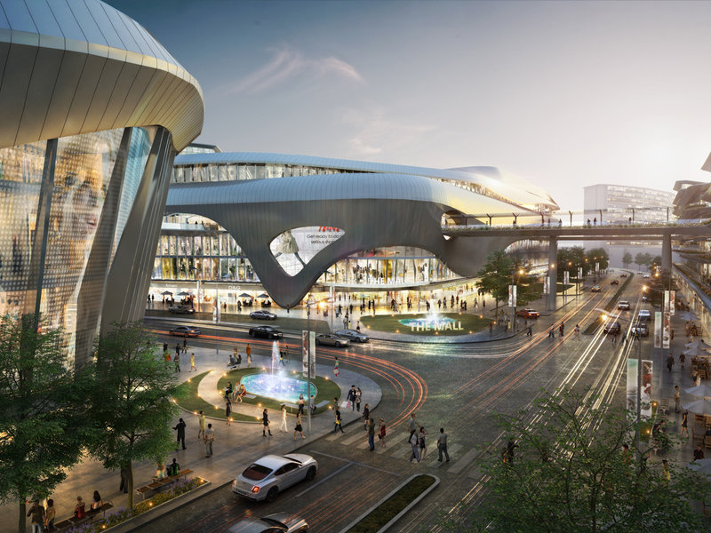 SKYCITY transport hub at street level